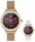 Smartwatch para mujeres Garett Signature Stella Rose Gold Mesh SET
