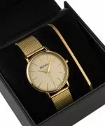 BOWA Praha Full-Gold Mesh 38 Gift Set (reloj + pulsera)