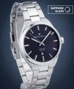 Reloj para hombres DESTELL Aries Navy Blue Silver Steel Sapphire
