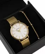 BOWA Praha Silver-Gold Mesh 38 Gift Set (reloj + pulsera)