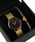 BOWA London Black-Gold 33 Gift Set (reloj + pulsera)