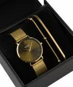 BOWA London Green-Gold Mesh 33 Gift Set (reloj + pulsera)