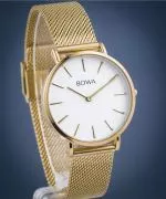Reloj para mujeres BOWA New York Petite White-Gold Mesh 34