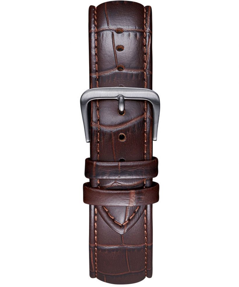 Correa Meller Crocodile Brown Gunmetal 20 mm