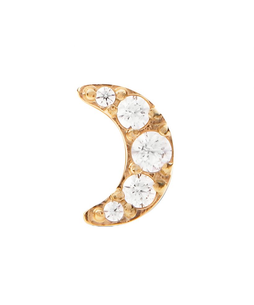 Pendiente Daniel Wellington Crystal Moon Stud Gold