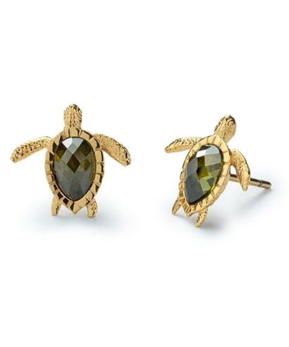 Pendientes Paul Hewitt Turtle Gold