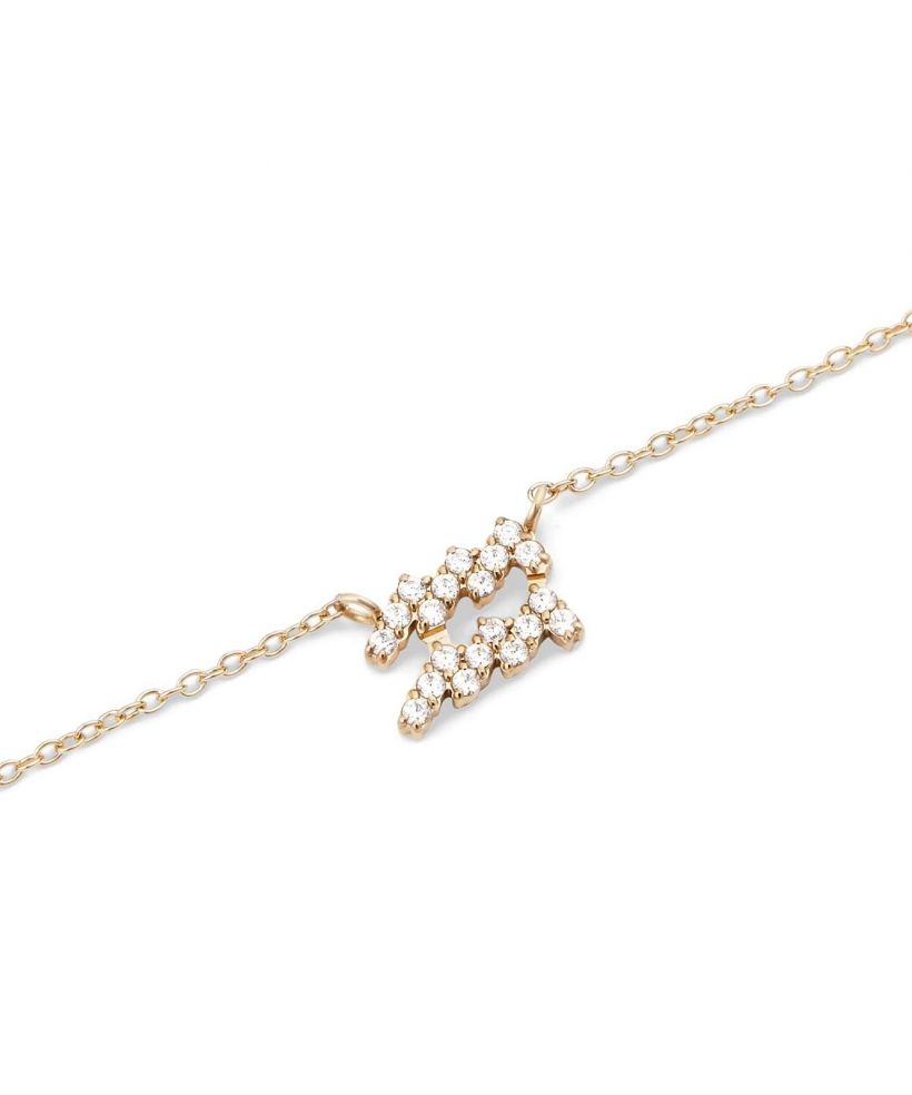 Collar Daniel Wellington Crystal Zodiac Chain Gold Aquarius