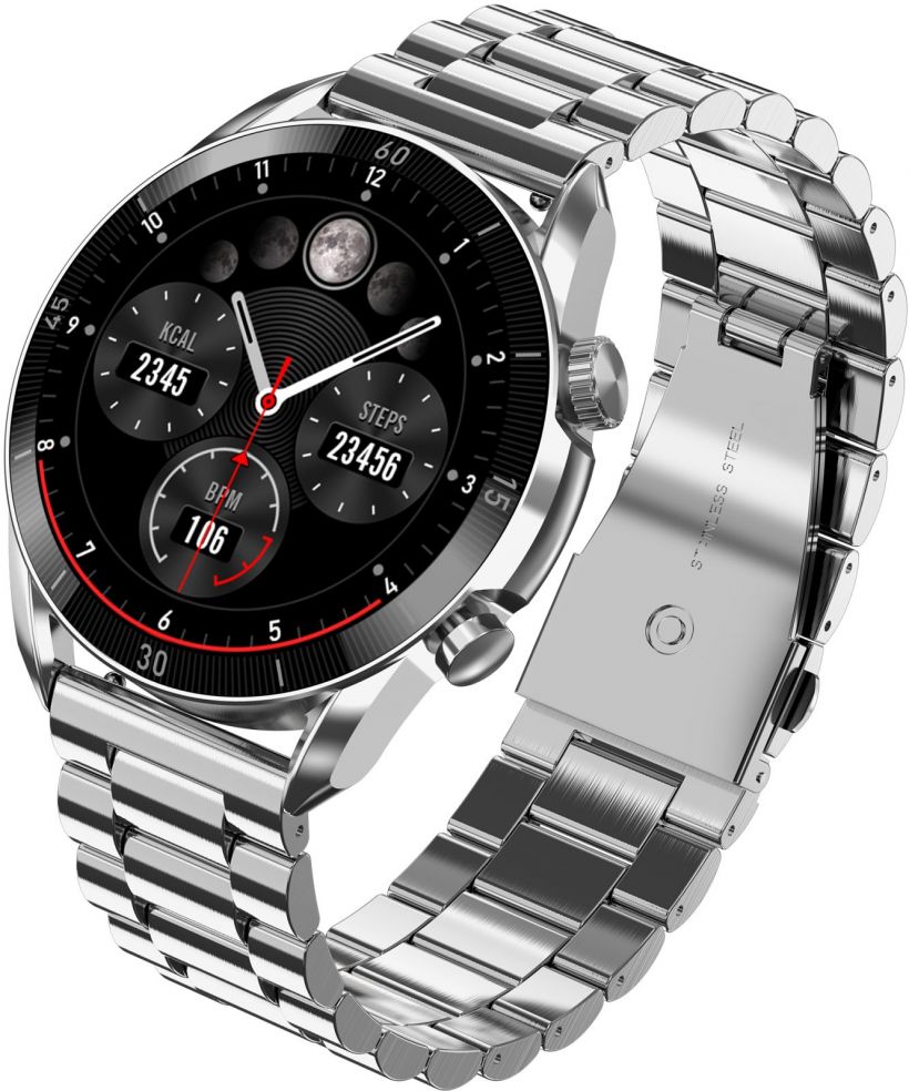 Smartwatch para hombres Garett V10 Silver Steel
