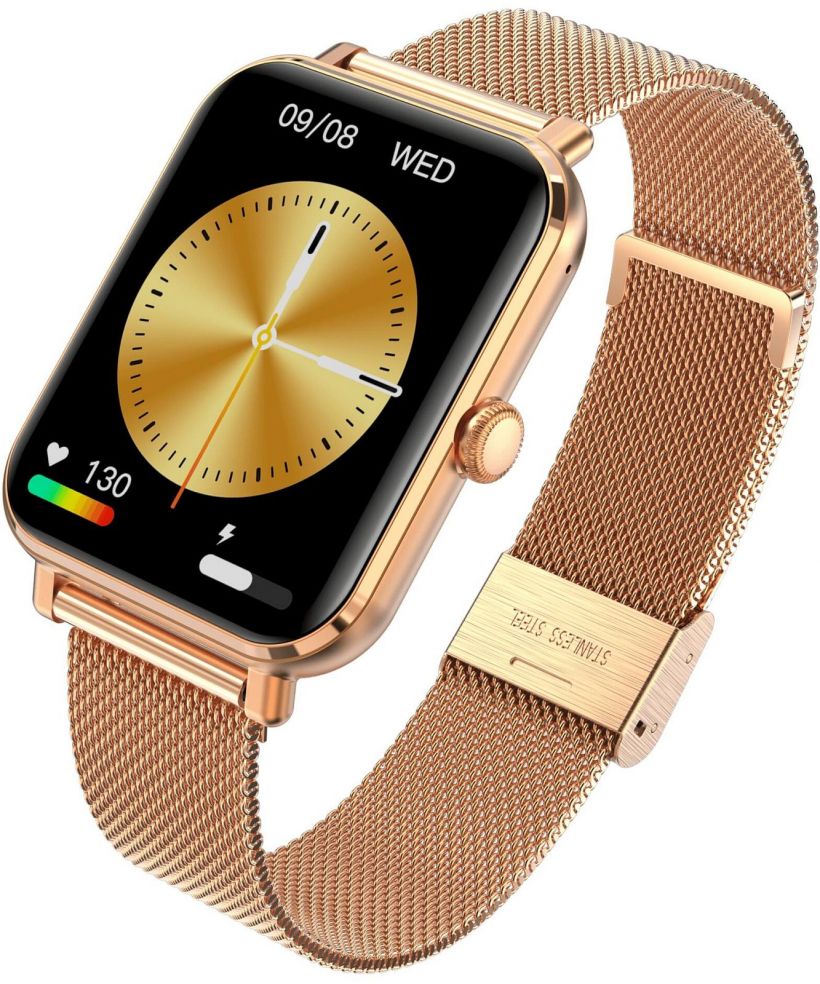 Smartwatch para mujeres Garett GRC CLASSIC Gold steel