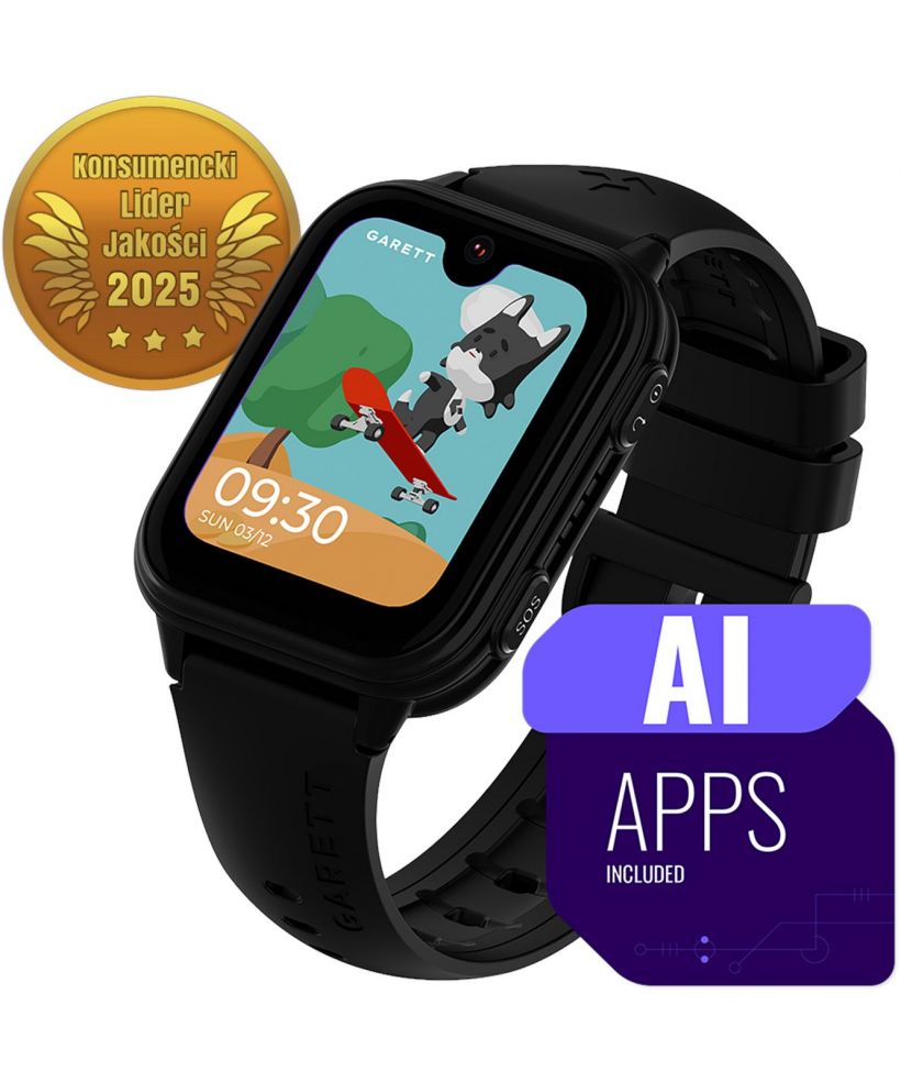 Smartwatch para niños Garett Kids Vibe AI 4G Negro