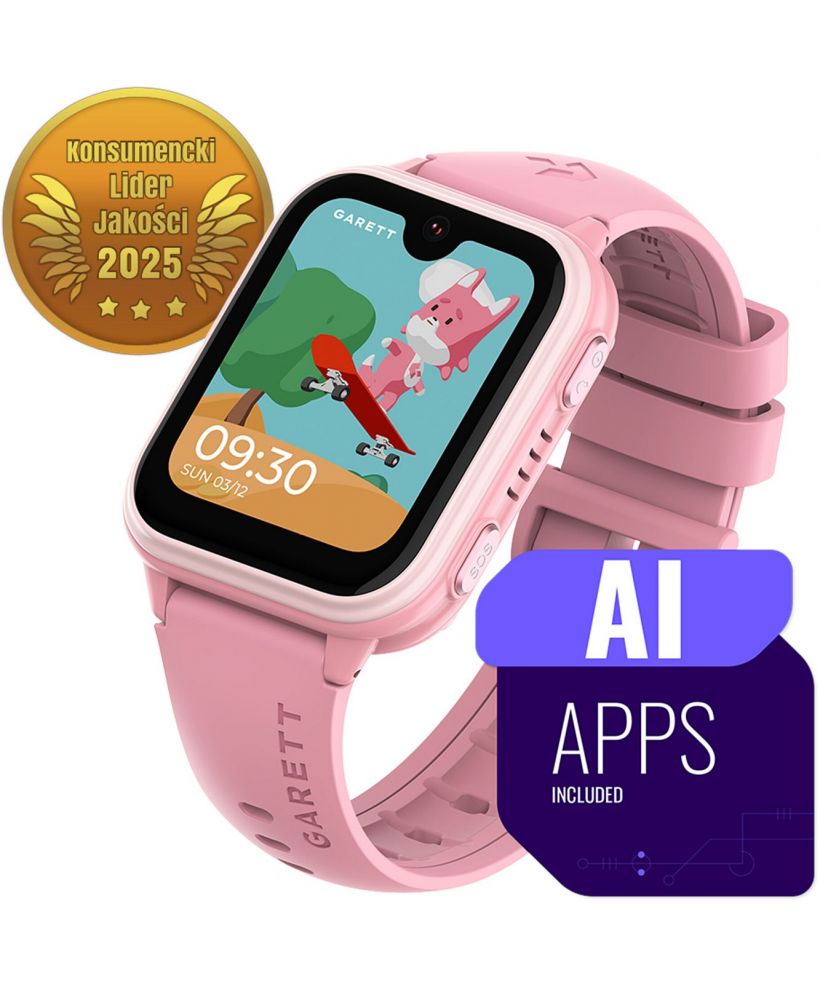 Smartwatch para niños Garett Kids Vibe AI 4G Rosa