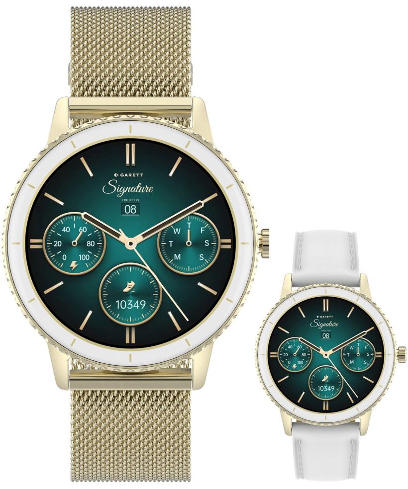 Smartwatch para mujeres Garett Signature Grace Gold Mesh SET