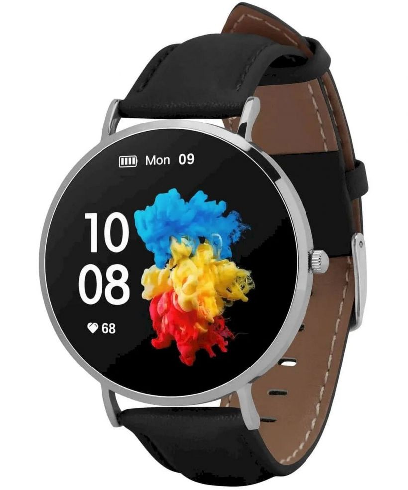 Smartwatch para mujeres Garett Verona Plata-Negro