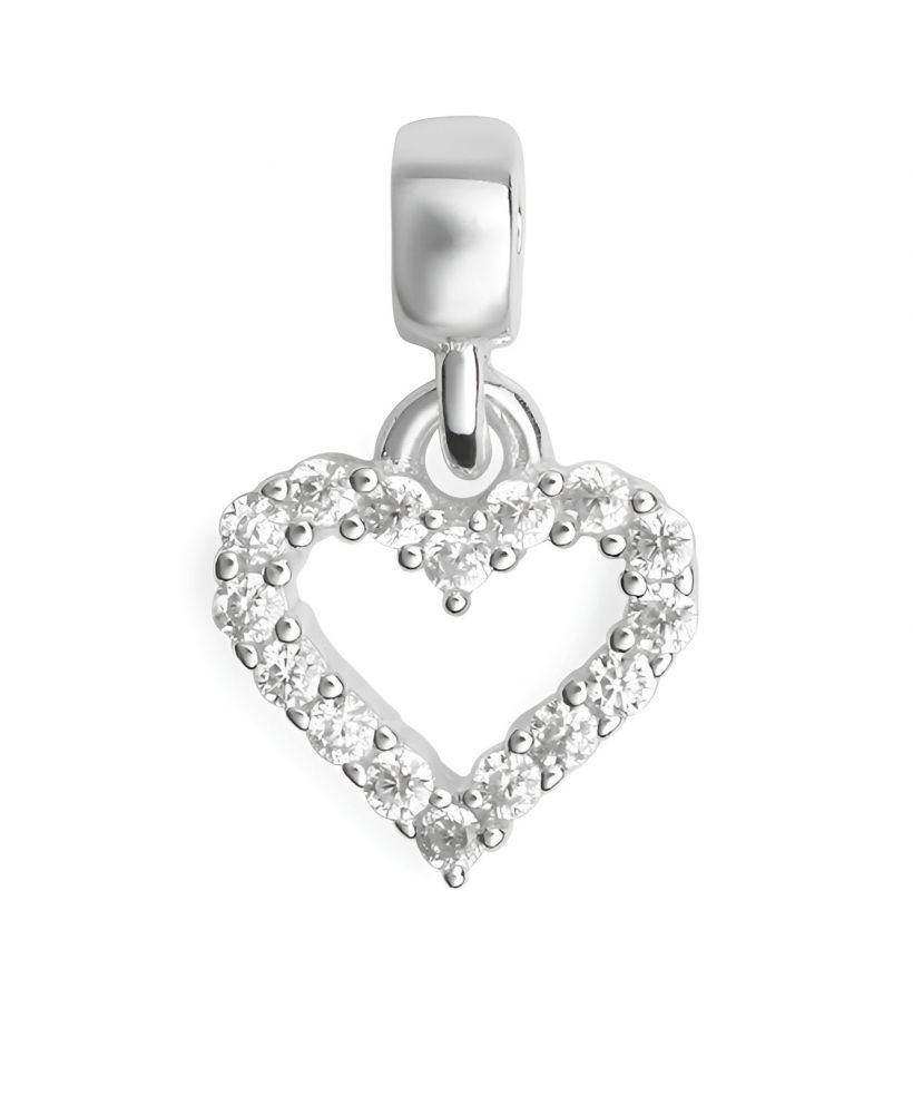 Colgante Daniel Wellington Heart Contour Crystal Charm Silver