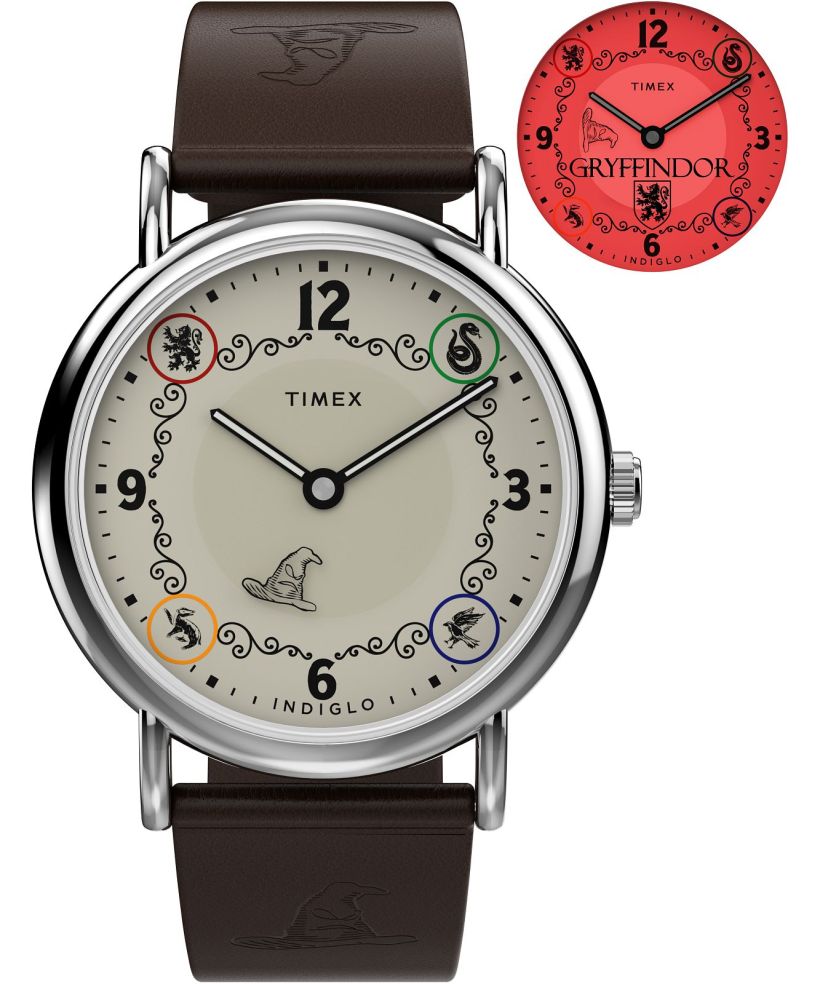 Reloj unisex Timex Harry Potter X Weekender Gryffindor House 38mm Leather Strap