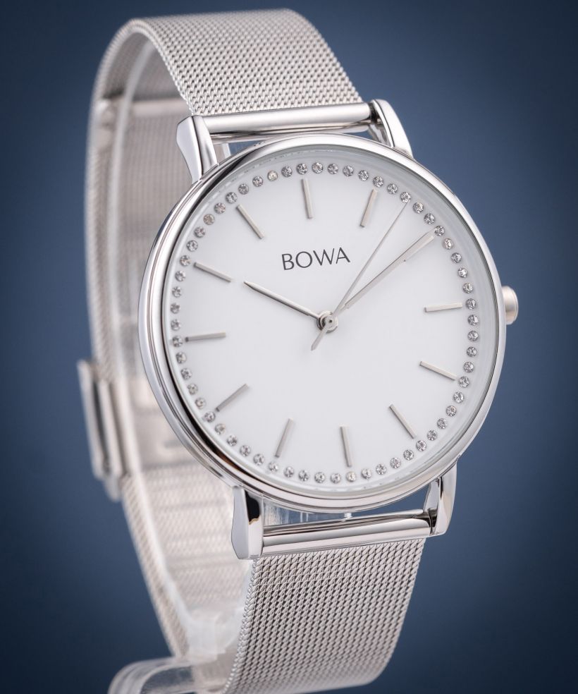 Reloj para mujeres BOWA Rio White-Silver Mesh 38