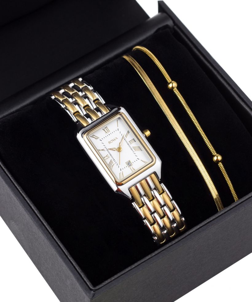 Reloj para mujeres BOWA Barcelona Pearl Gold Steel 23 Gift Set