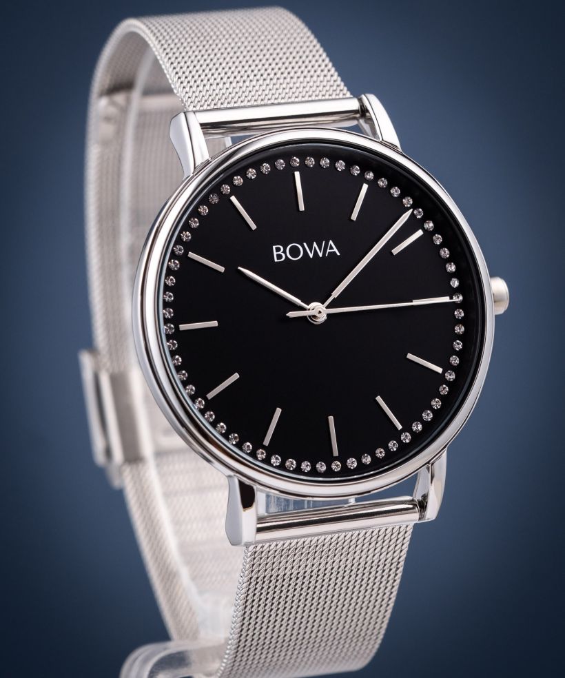 Reloj para mujeres BOWA Rio Black-Silver Mesh 38