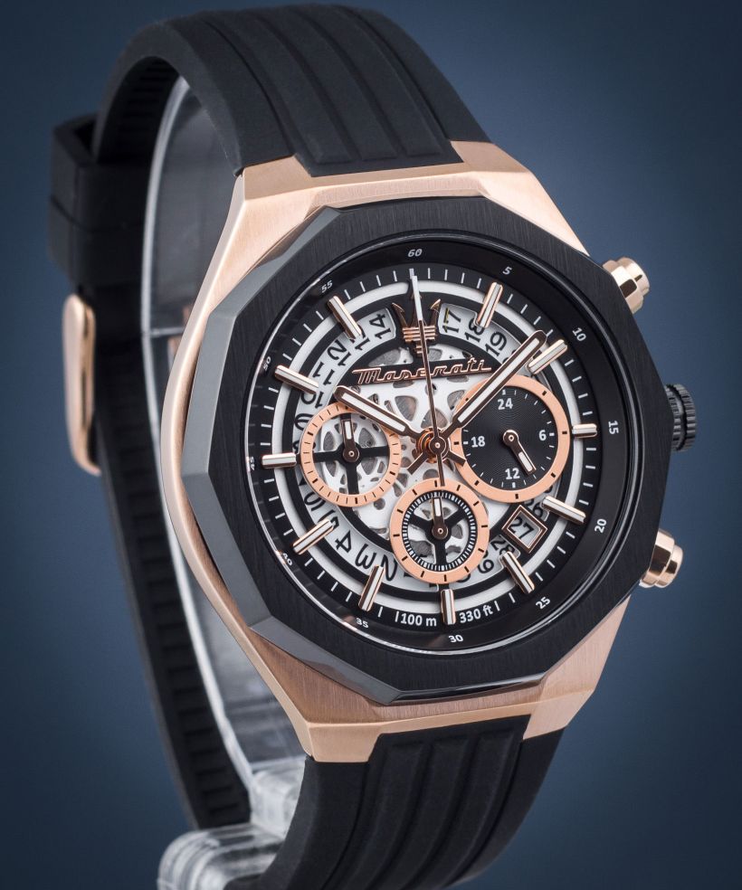 Reloj para hombres Maserati Stile Skeleton Chronograph