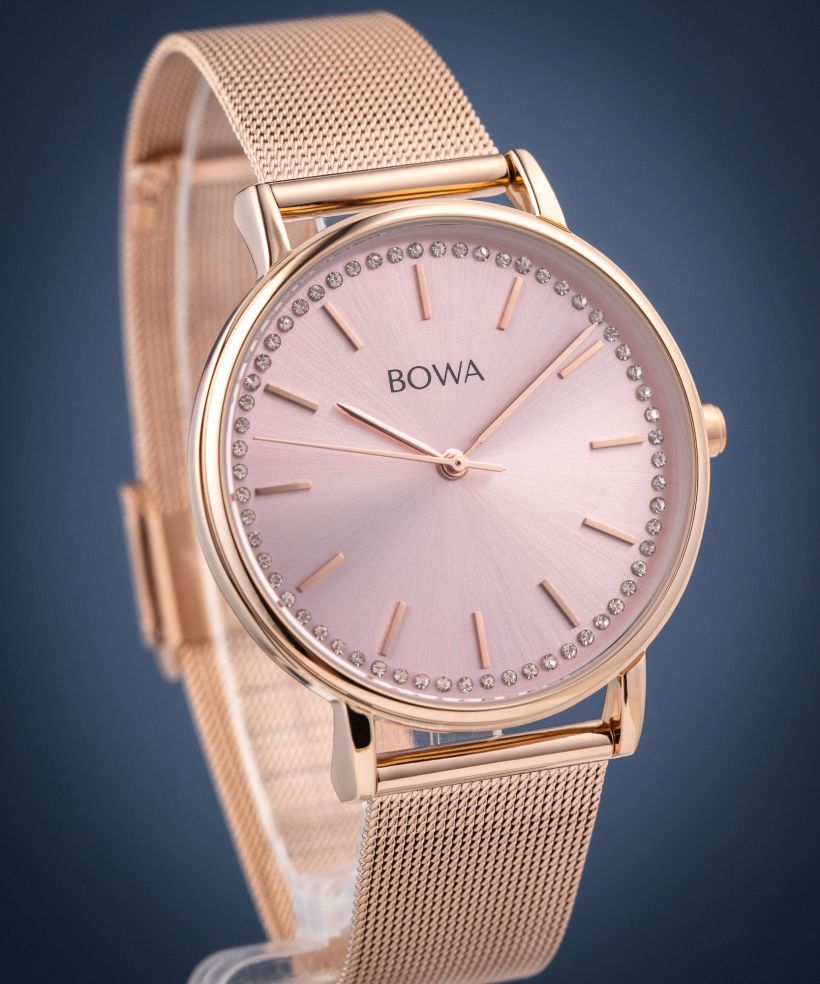 Reloj para mujeres BOWA Rio Full Rose Gold Mesh 38