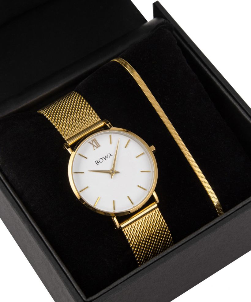 BOWA London White-Gold 33 Gift Set (reloj + pulsera)
