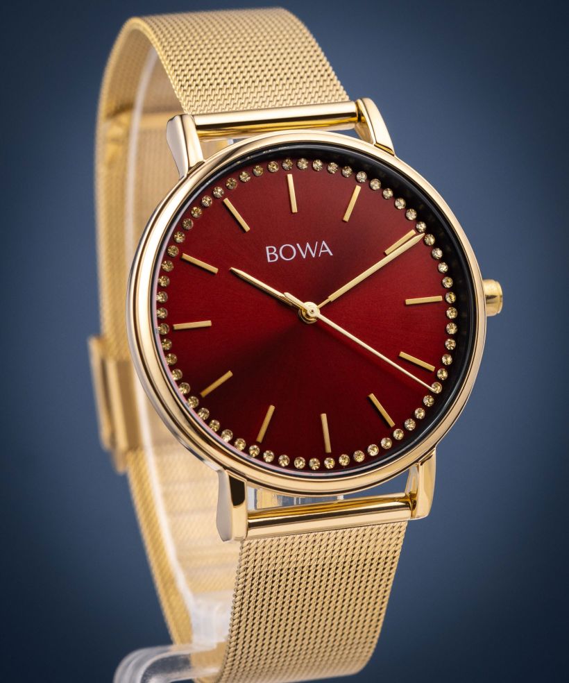 Reloj para mujeres BOWA Rio Red-Gold Mesh 38
