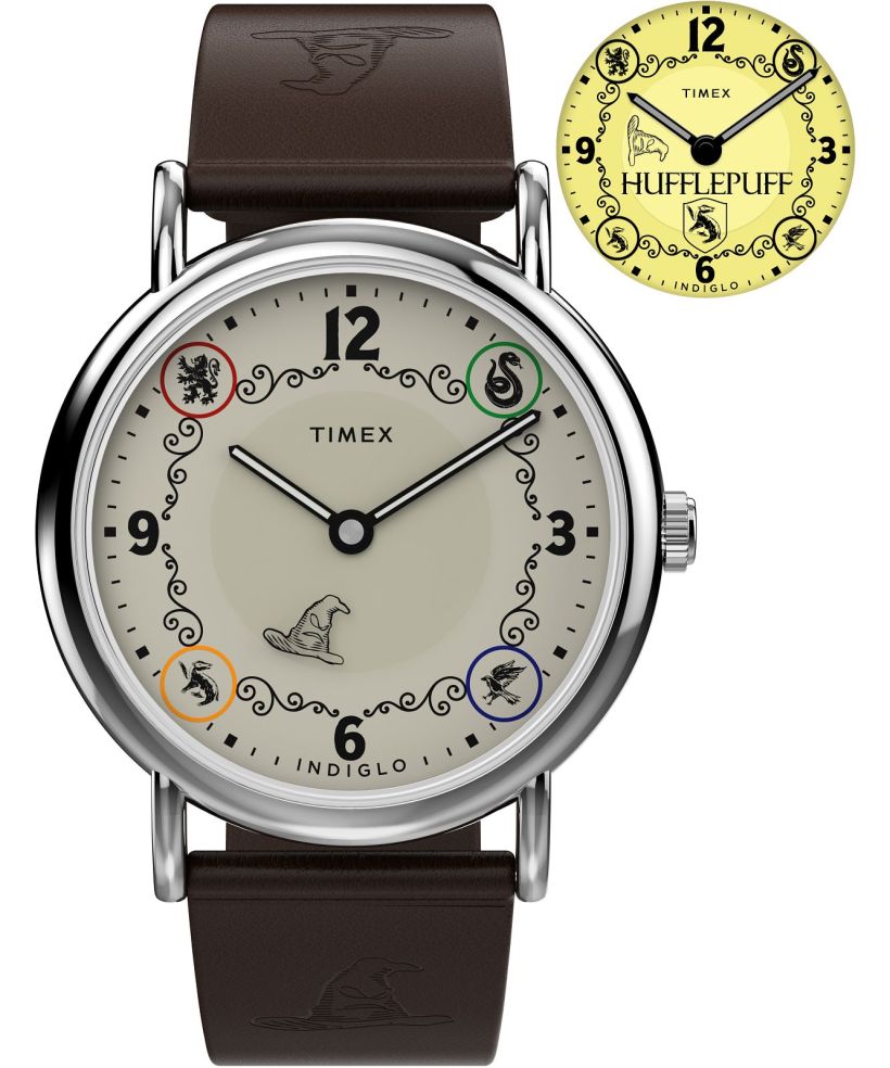 Reloj unisex Timex Harry Potter X Weekender Hufflepuff House 38mm Leather Strap