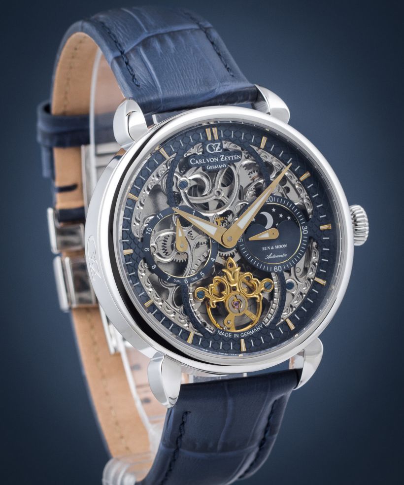 Reloj para hombres Carl von Zeyten Neukirch Sun & Moon Skeleton Automatic