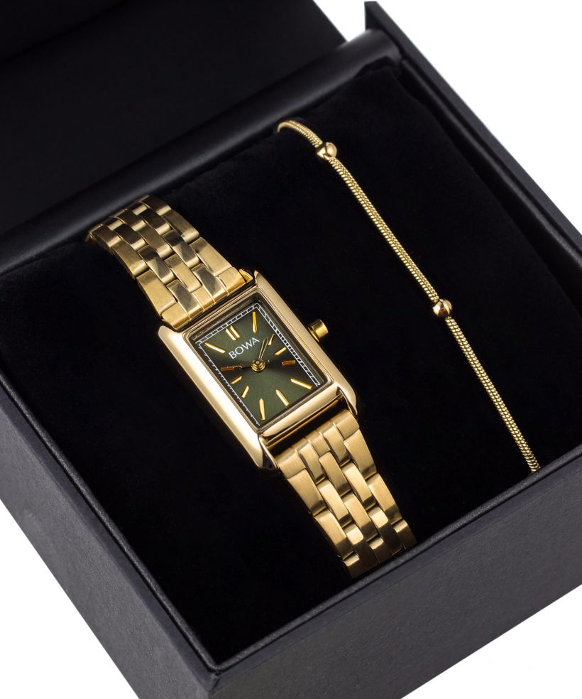 Reloj para mujeres BOWA Paris Green-Gold Steel 20 Gift Set