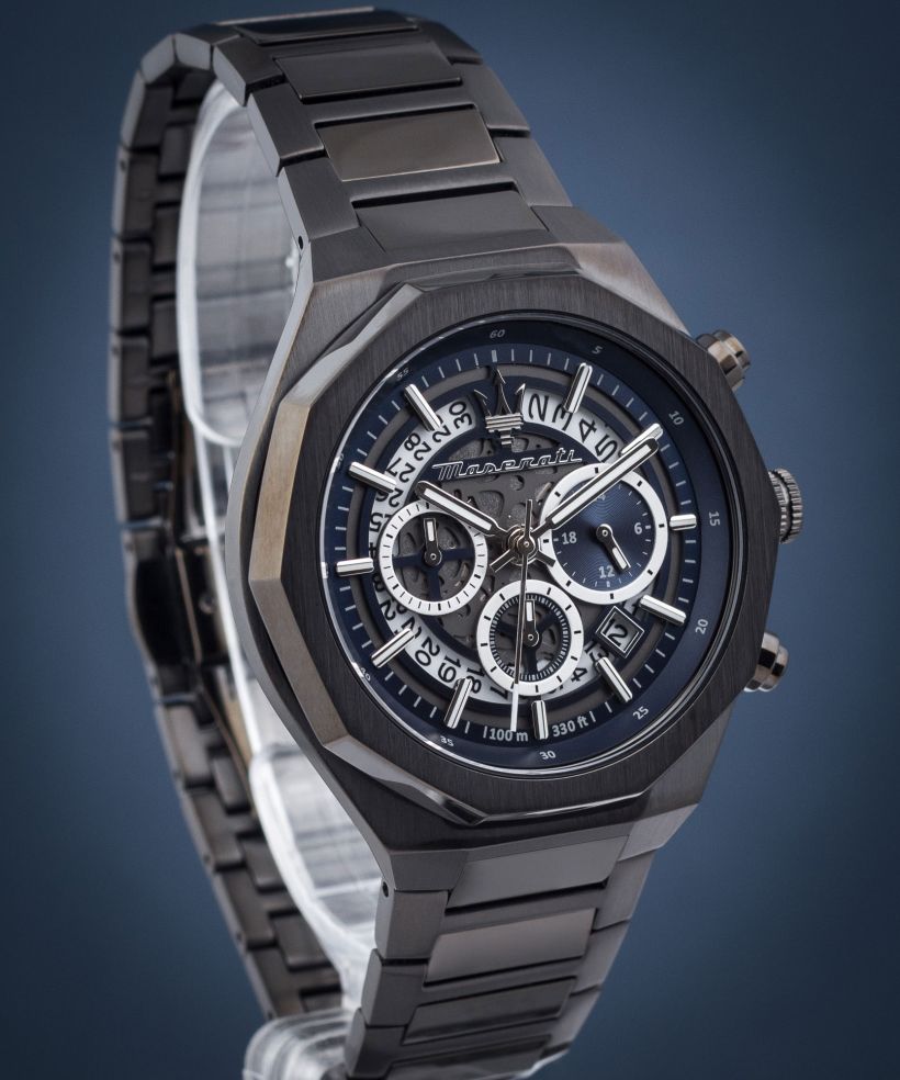 Reloj para hombres Maserati Stile Skeleton Chronograph