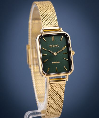Reloj para mujeres BOWA Dubai Green-Gold Mesh 20