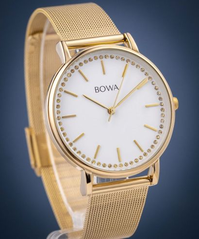 Reloj para mujeres BOWA Rio White-Gold Mesh 38
