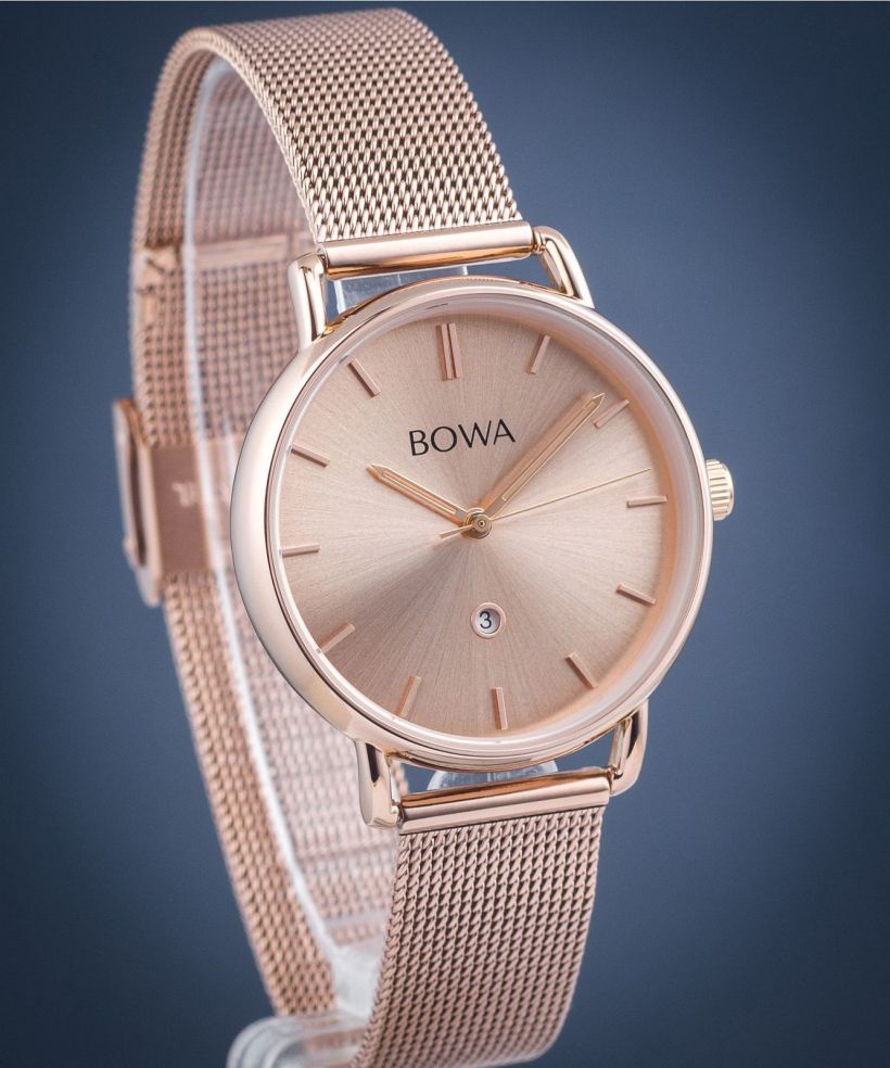 Reloj para mujeres BOWA Milan Full Pink Gold Mesh 34