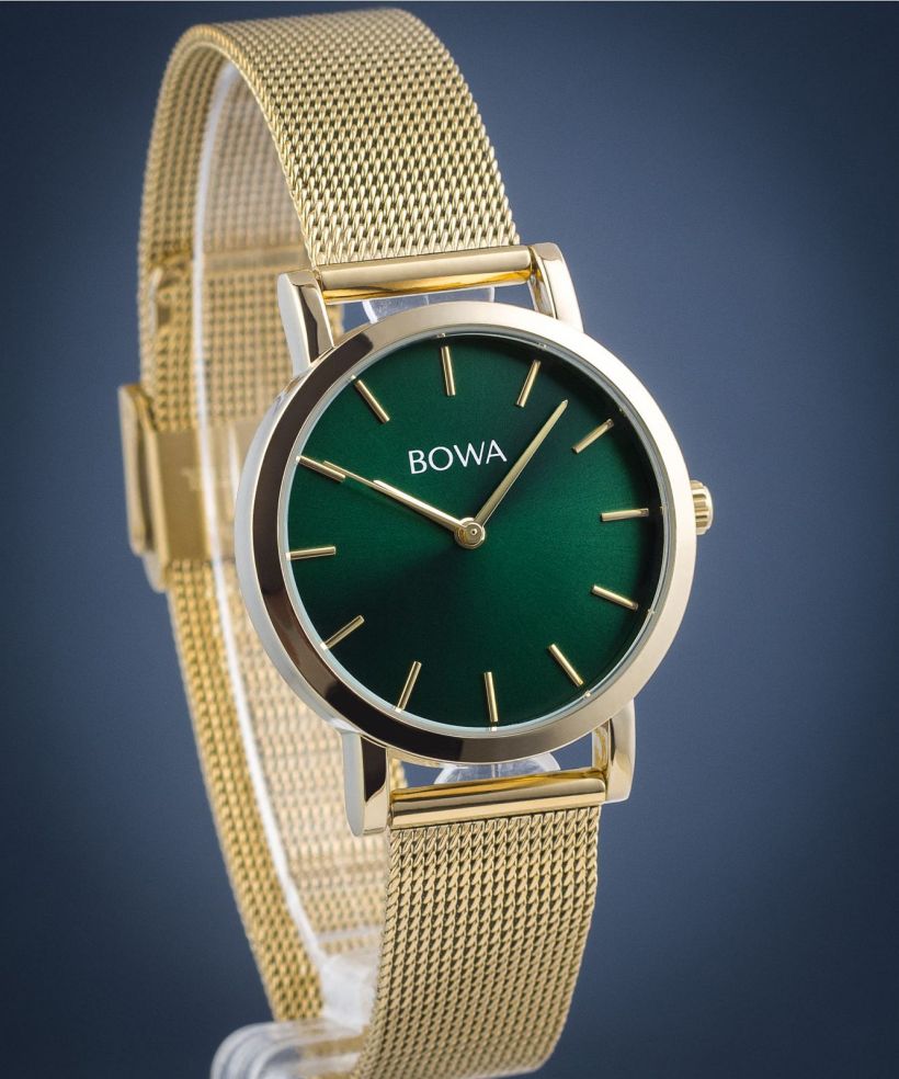 Reloj para mujeres BOWA Tokyo Green Gold Mesh 33