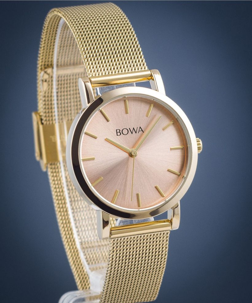 Reloj para mujeres BOWA Tokyo Pink-Gold Mesh 33
