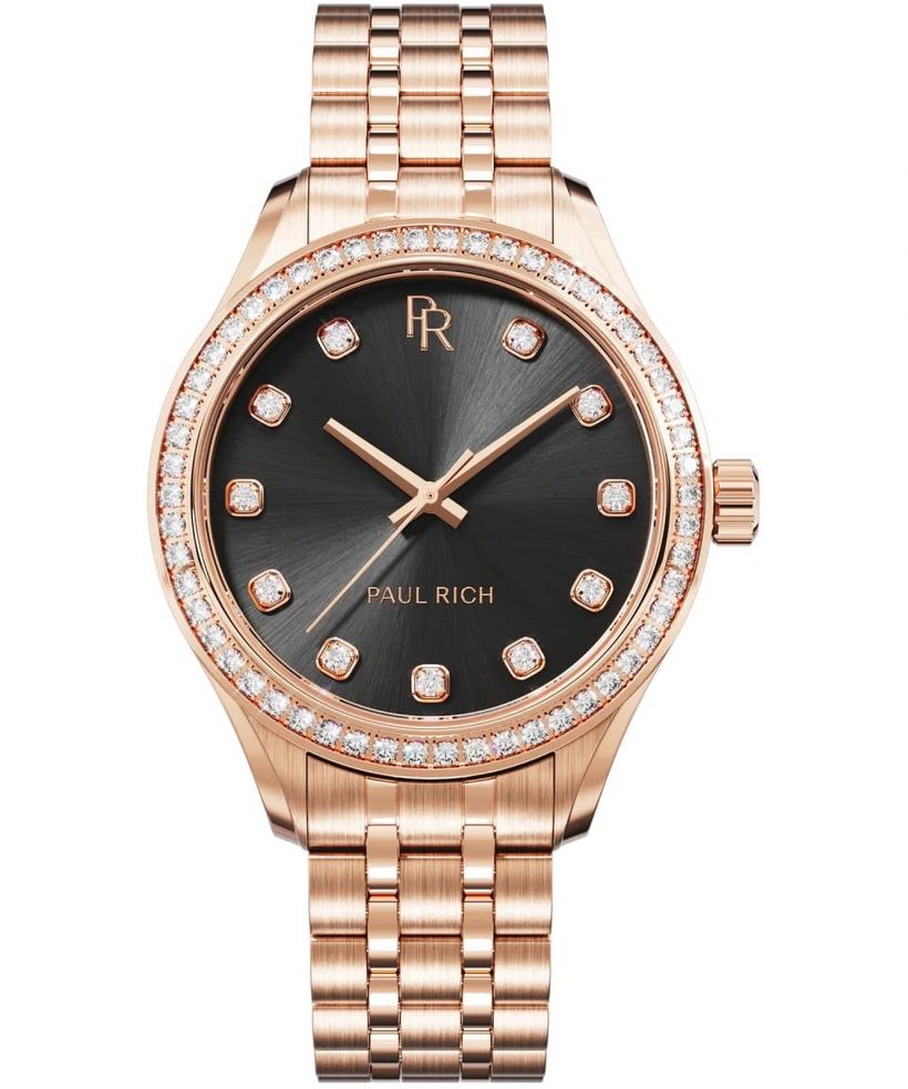 Reloj para mujeres Paul Rich Crystelle Rose Gold Black