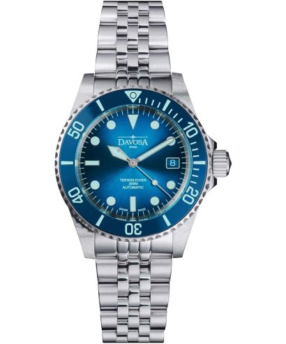 Reloj para hombres Davosa Ternos Diver Blue Lagoon Automatic Chronograph Limited Edition
