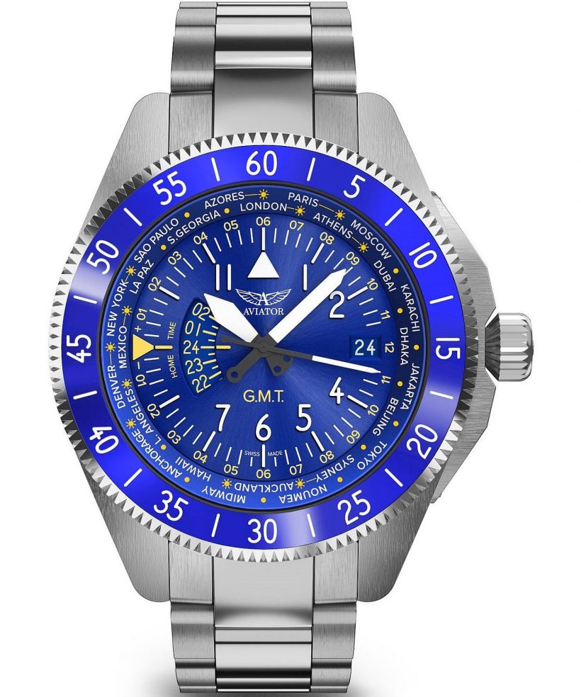 Reloj para hombres Aviator Airacobra GMT