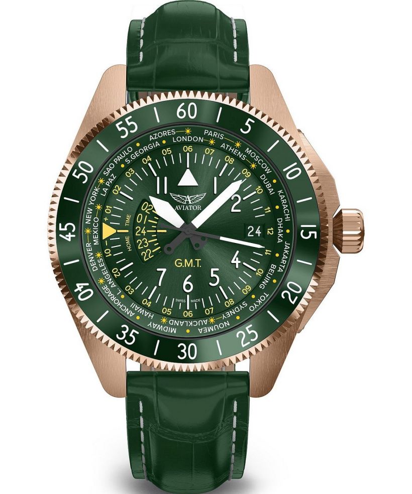 Reloj para hombres Aviator Airacobra GMT