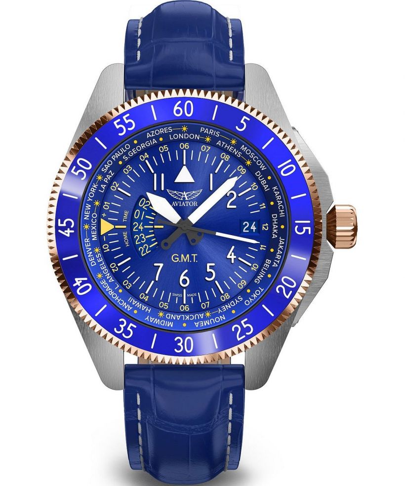 Reloj para hombres Aviator Airacobra GMT