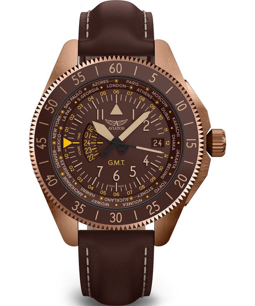 Reloj para hombres Aviator Airacobra GMT