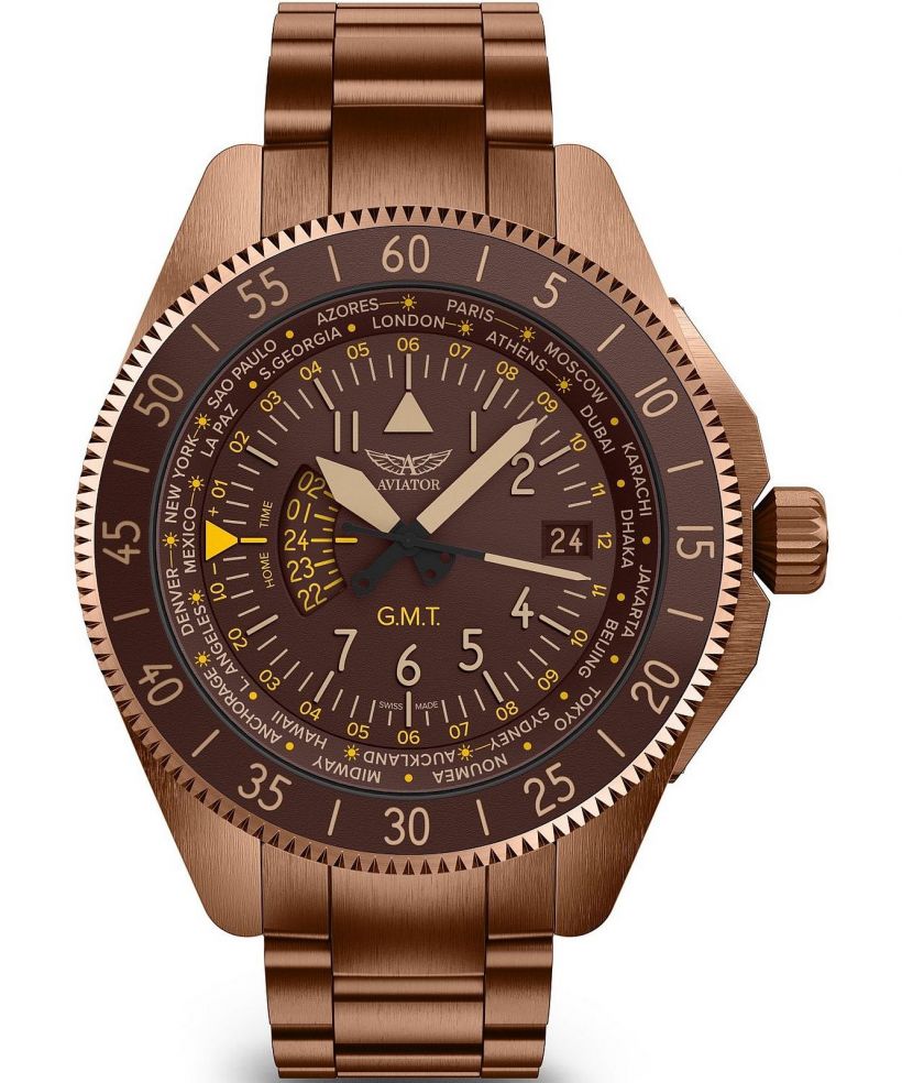 Reloj para hombres Aviator Airacobra GMT