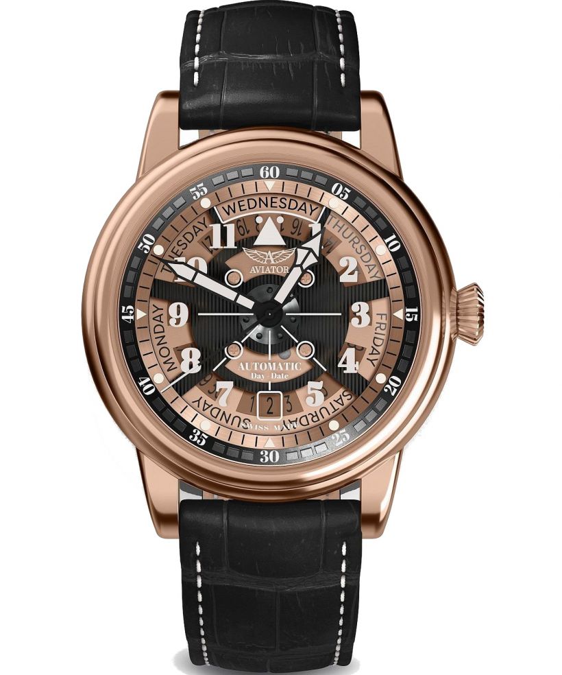 Reloj para hombres Aviator Douglas Day-Date Meca 41