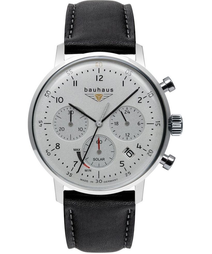 Reloj para hombres Bauhaus Classic Power Reserve Solar Chronograph
