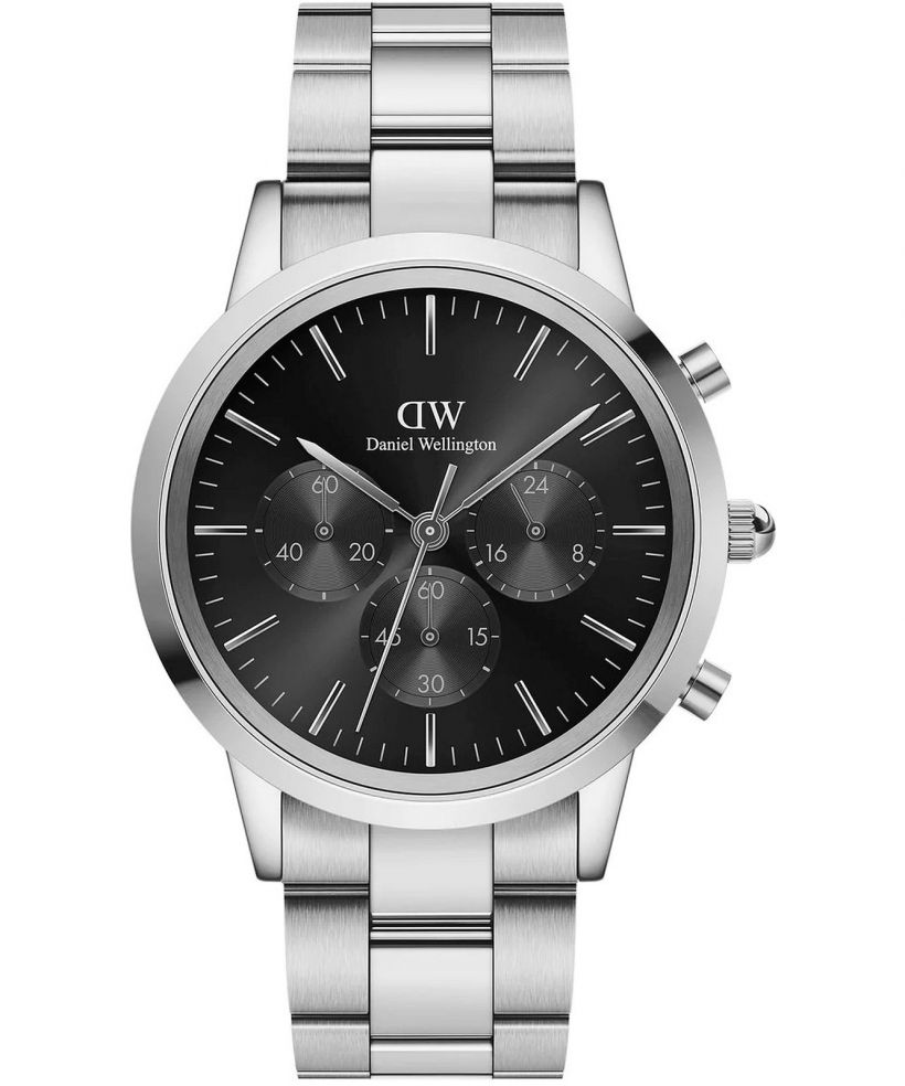 Reloj para hombres Daniel Wellington Iconic Chronograph Link Onyx S 42
