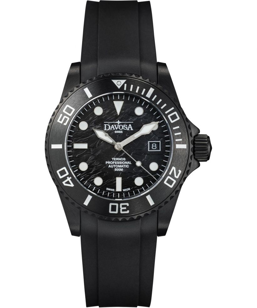 Reloj para hombres Davosa Ternos Professional Black Rock Automatic Limited Edition