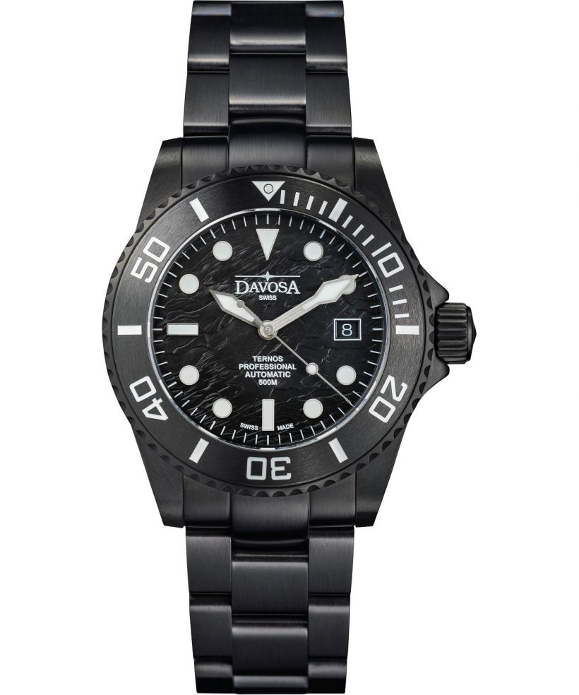 Reloj para hombres Davosa Ternos Professional Black Rock Automatic Limited Edition