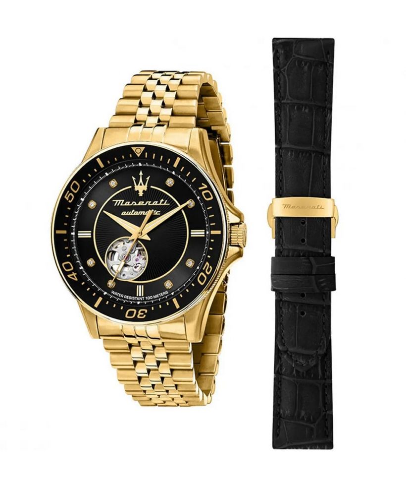 Reloj para hombres Maserati Sfida Open Heart Automatic SET