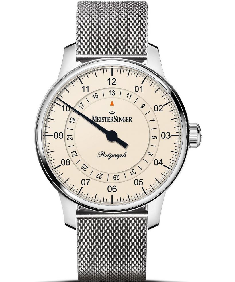 Reloj para hombres Meistersinger Perigraph - 38mm Ivory