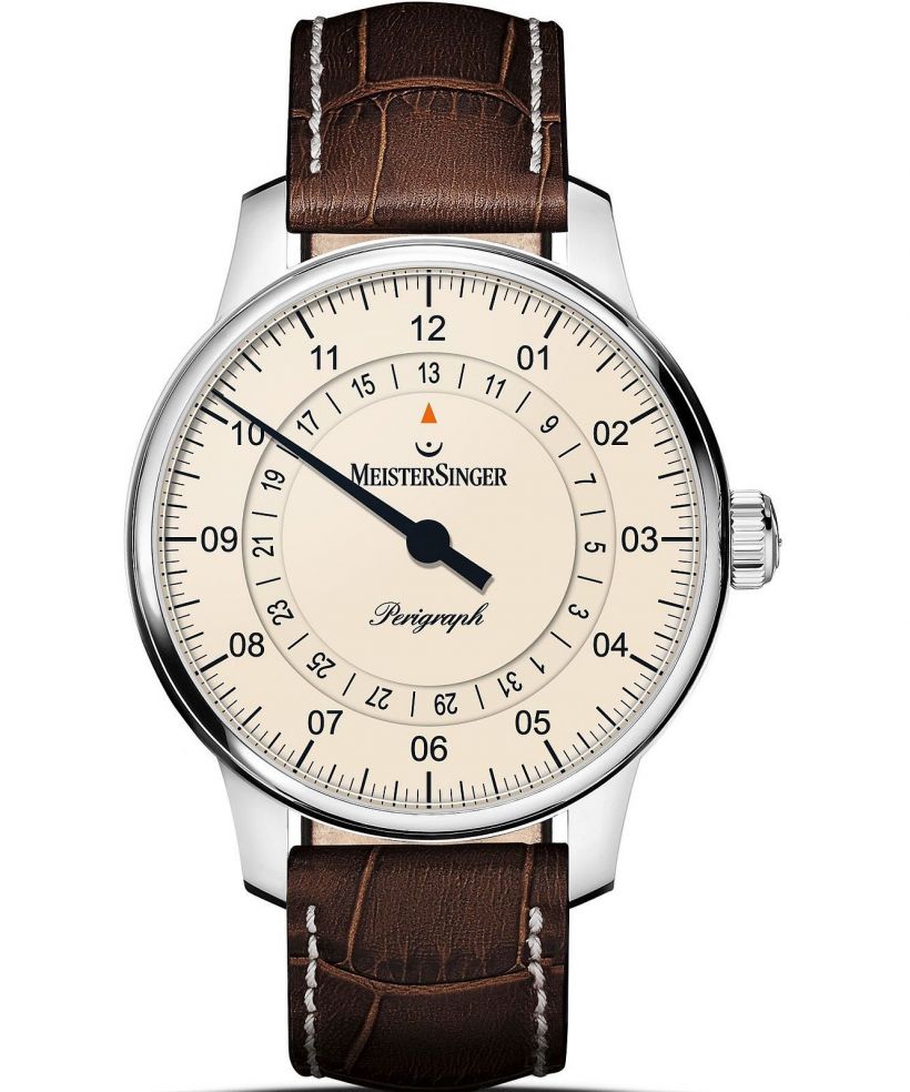 Reloj para hombres Meistersinger Perigraph - 38mm Ivory